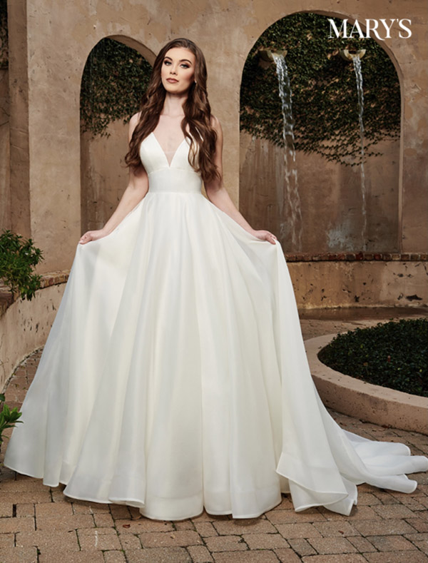 Model wears the MB5125 wedding gown by Mary’s bridal