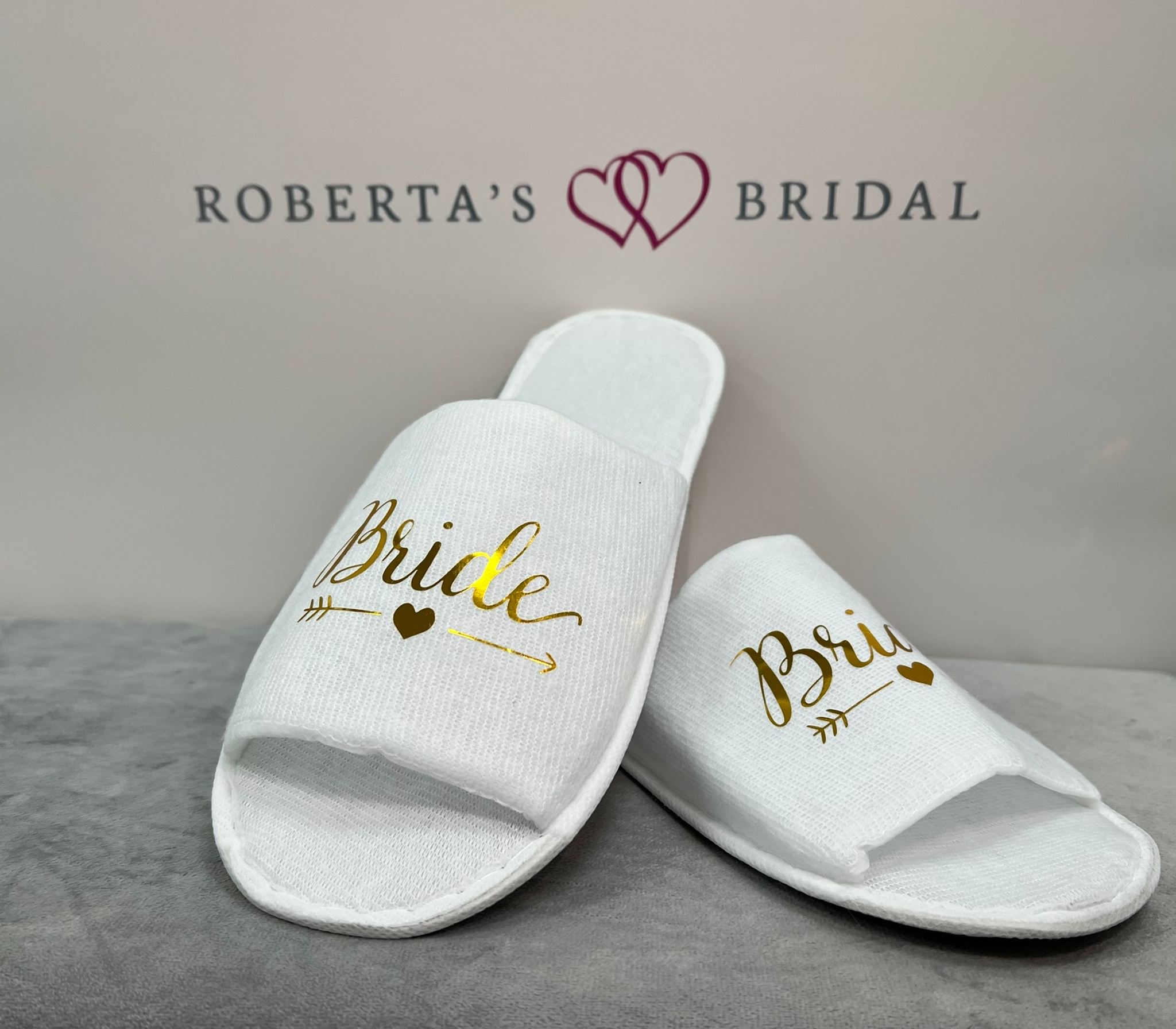 White bridal slippers for your wedding day