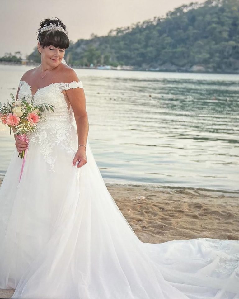 Clare on her wedding day on Turkey
