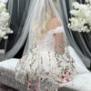Handmade Botanical Veil - Fingertip Length - VO47F - Image 6