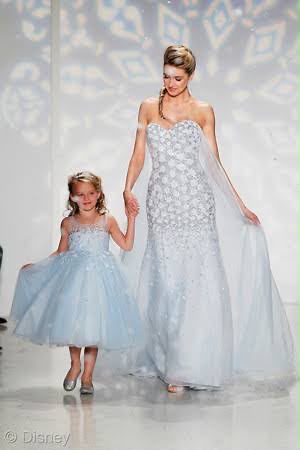 Disney style colorful bridal dress