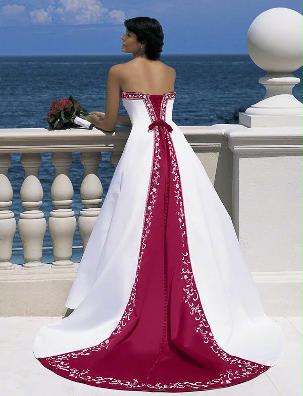 Modern colorful floral gown detail
