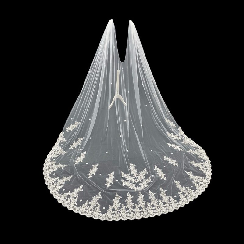 Floral Lace Bridal Cape - Image 3