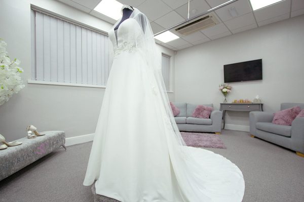 Full view of Bridal Dressing Room at Roberta's Bridal in Burslem, Stoke-on-Trent