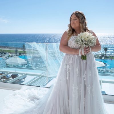 Faye’s look amazing with Morilee gown to say “I do”