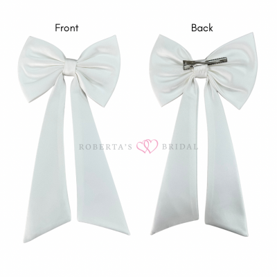 Satin Bridal Hair Bow