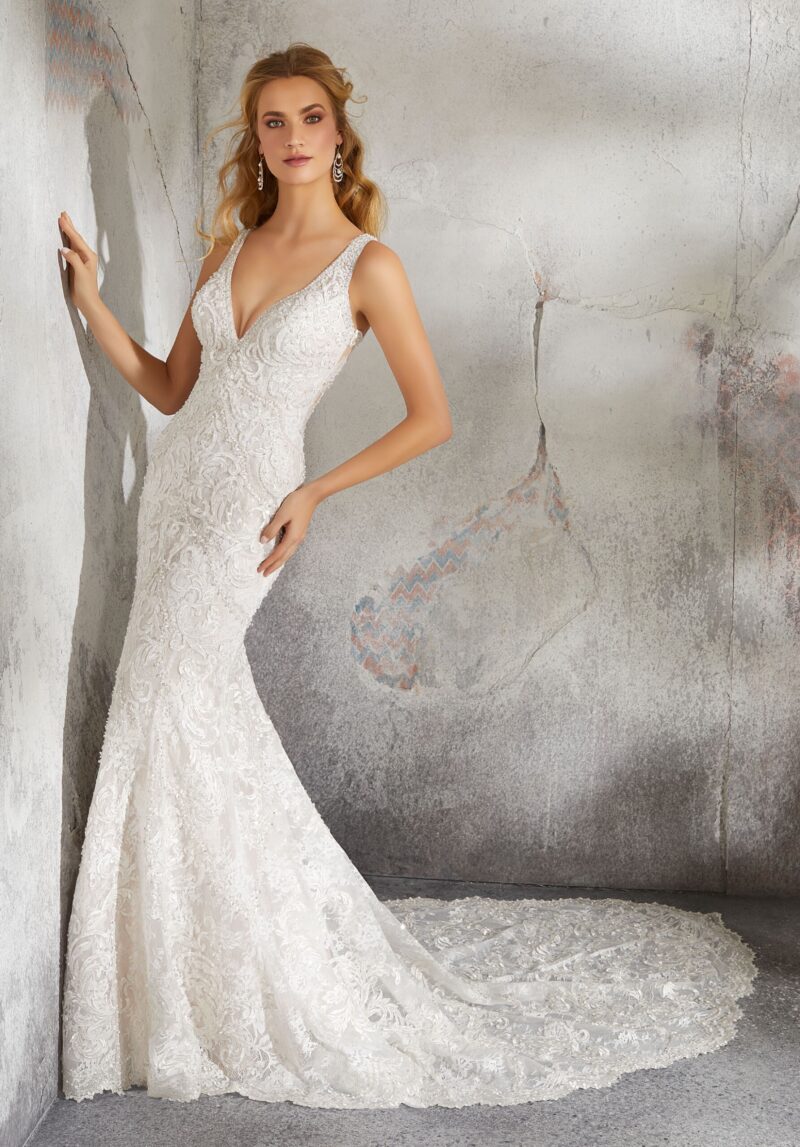 Morilee - Leilah 8271 size 12 ivory/rose (ex sample) - Image 2
