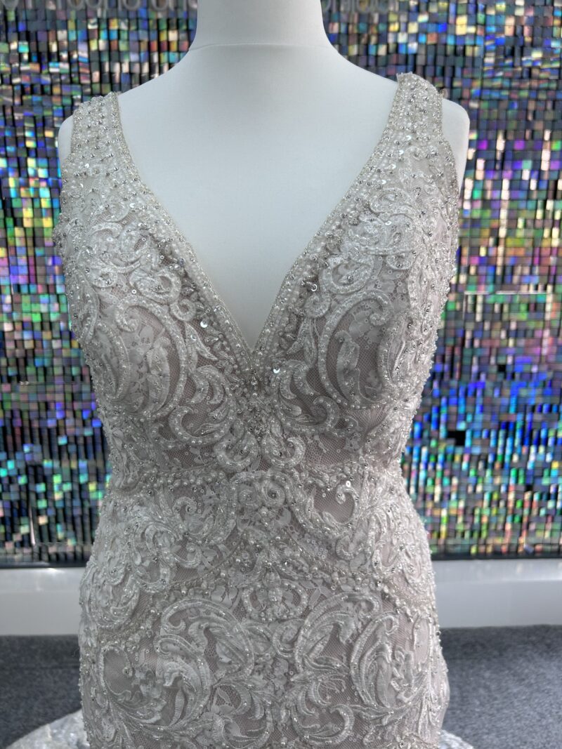 Morilee - Leilah 8271 size 12 ivory/rose (ex sample) - Image 7