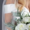 Glitter Tulle Fingertip length Veil - Image 4