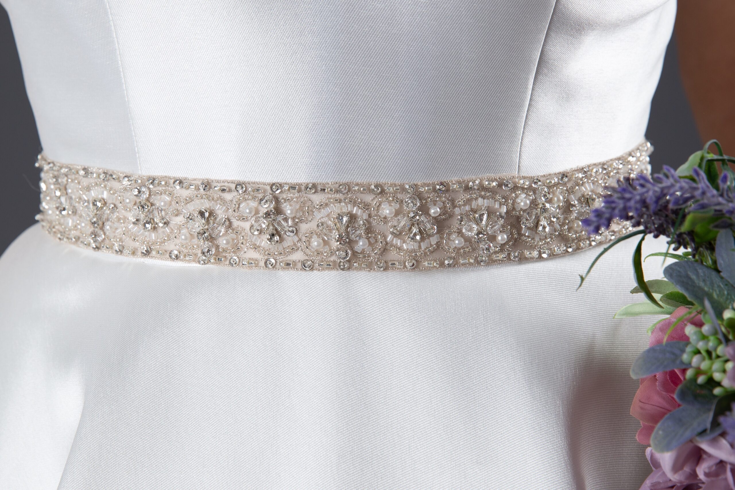 Morilee crystal and faux Pearl bridal belt - style 11251 - Roberta's Bridal