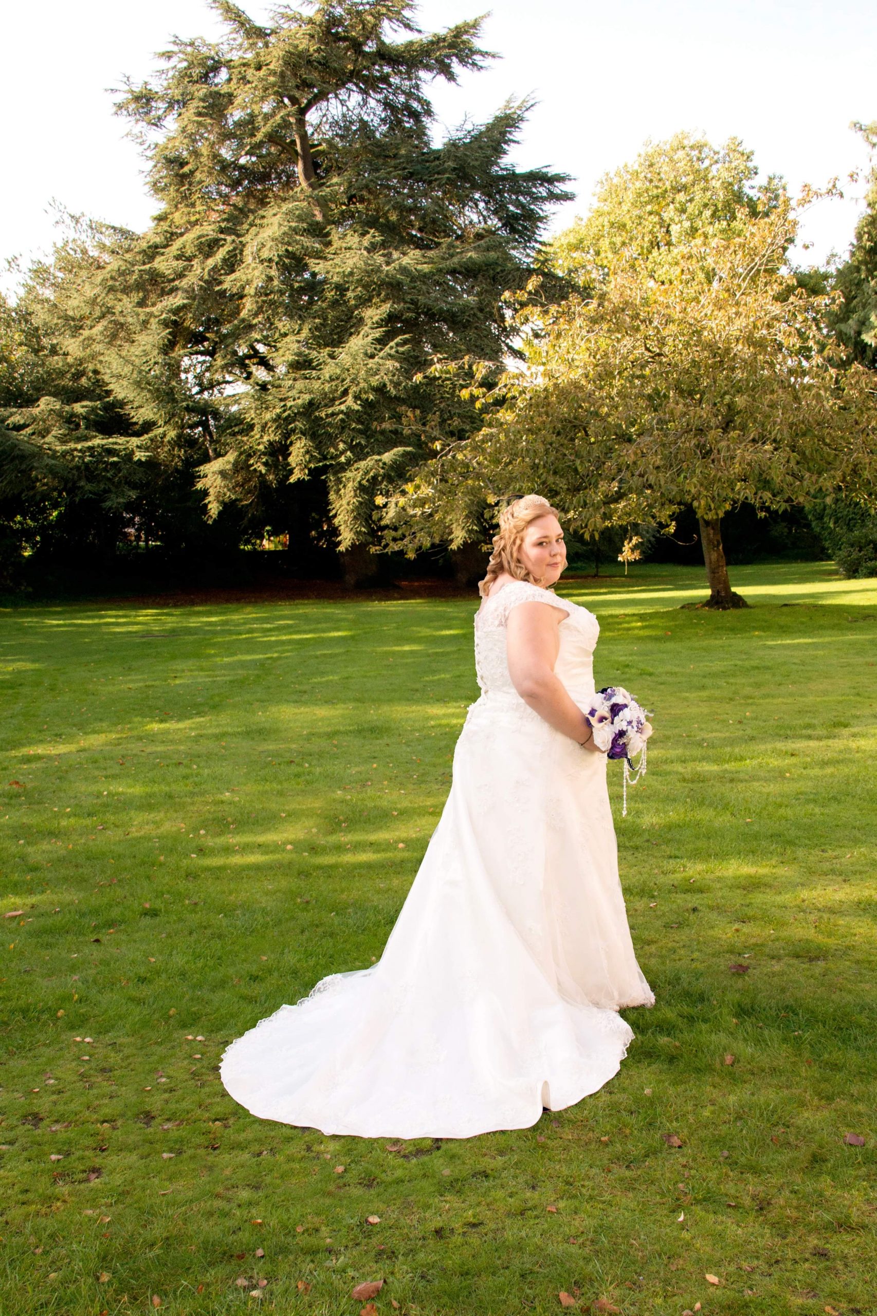 Stephanie Paine in her wedding dress