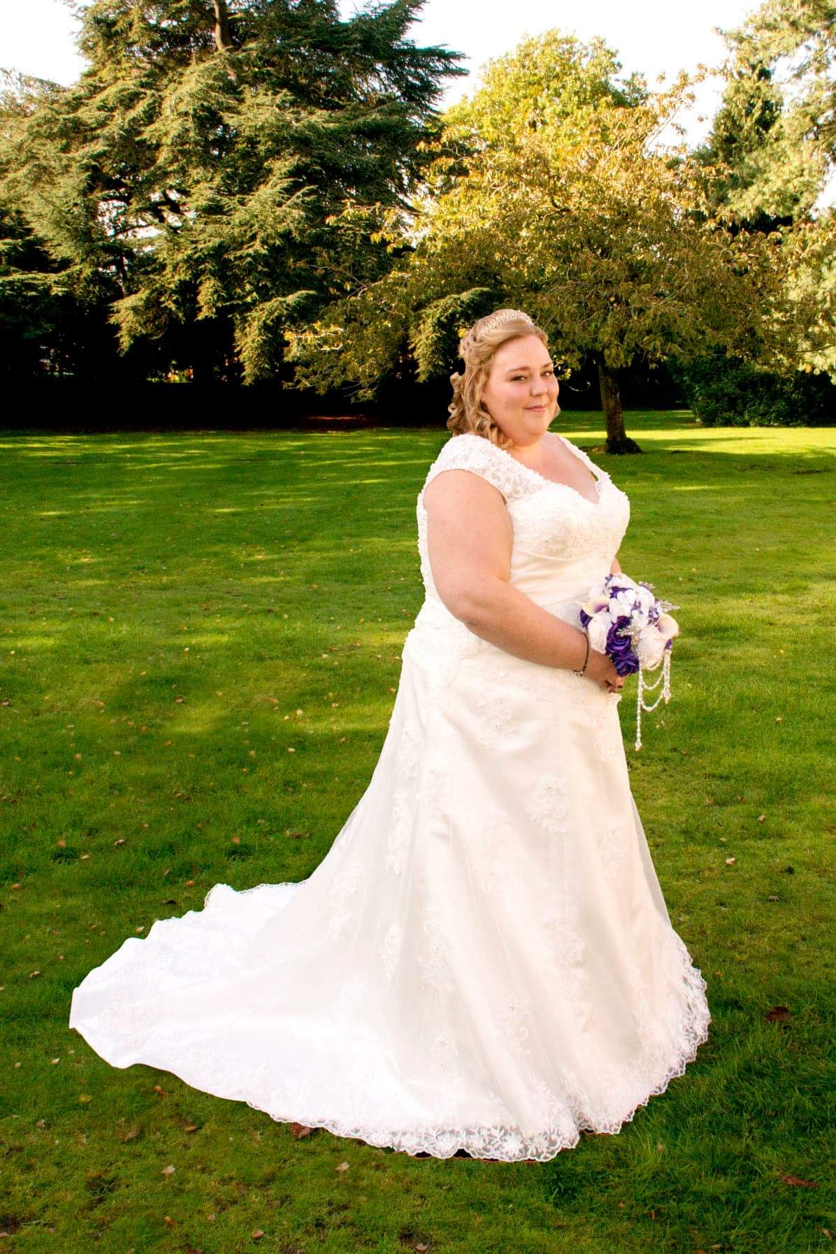Stephanie Paine in her wedding dress
