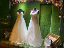 Wedding dress sale window display